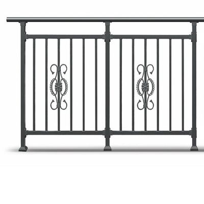 Barricata di scala in acciaio inossidabile di design moderno per il montaggio a parete nel balcone dell' appartamento