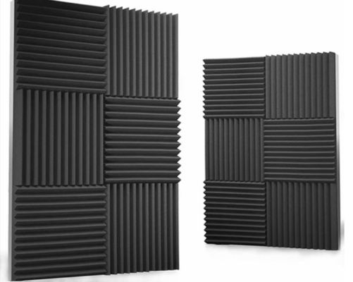 Pannello acustico in fibra di poliestere insonorizzato bianco e nero per l'assorbimento del suono in ufficio