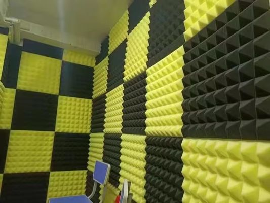 Pannello acustico in fibra di poliestere insonorizzato bianco e nero per l'assorbimento del suono in ufficio