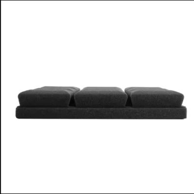 Pannello di schiuma acustica a riduzione del rumore nero per isolamento acustico di design moderno cotone