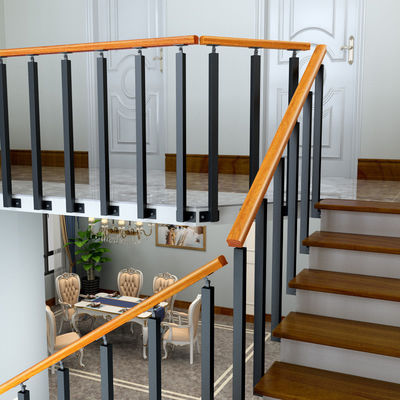Balustrade di filo galleggiante di design moderno per muro montato in acciaio