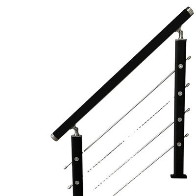 Moderno design di scalinata di ferro ringhiera per scalinate esterne di legno montato sul muro Nuovo design