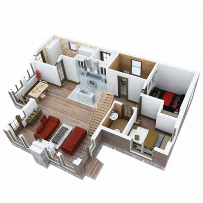 Contenitore piatto prefabbricato amplibile Villa moderna con design contemporaneo