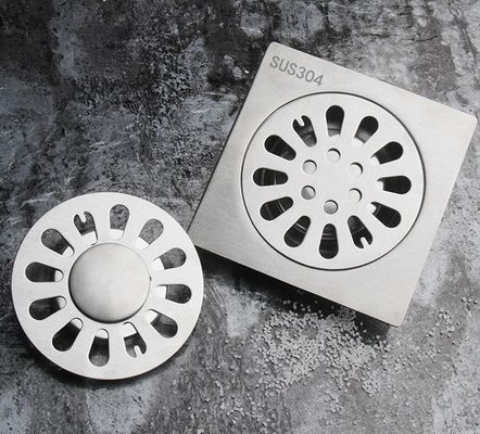 304 Acciaio inossidabile Bagno e scarico del pavimento della cucina con stile di design contemporaneo