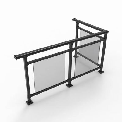 Barricata di balcone in alluminio montata a muro per ponte di manubri di design moderno