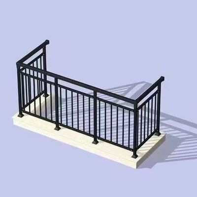 Barricata di balcone in alluminio montata a muro per ponte di manubri di design moderno