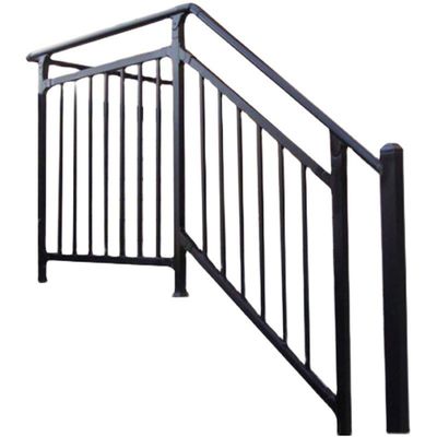 Appartamento di design moderno Balcone Acciaio inossidabile 304 316 Nero Barricata di scala in vetro