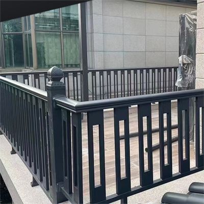 Edificio di uffici Balcone Maniglia in alluminio con design moderno e montaggio del pavimento