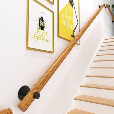 Design moderno contro il muro soffitto interno ringhiere per anziani scale di legno maniglie