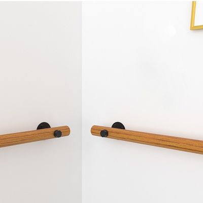 Design moderno contro il muro soffitto interno ringhiere per anziani scale di legno maniglie