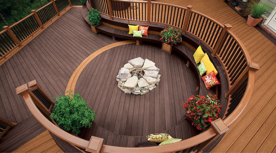 Pavimenti misti in legno e plastica di design moderno di 18 mm per esterni in materiale impermeabile