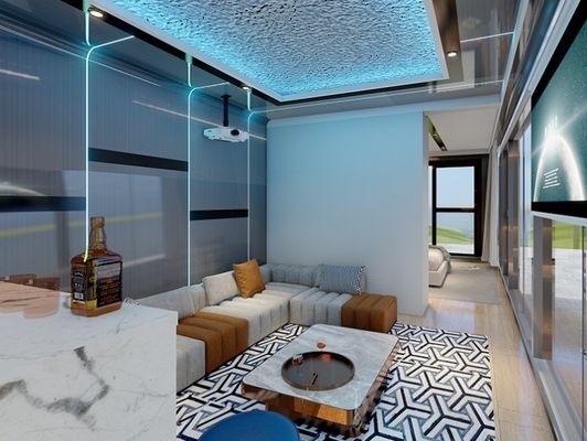 Casa prefabbricata con stile postmoderno