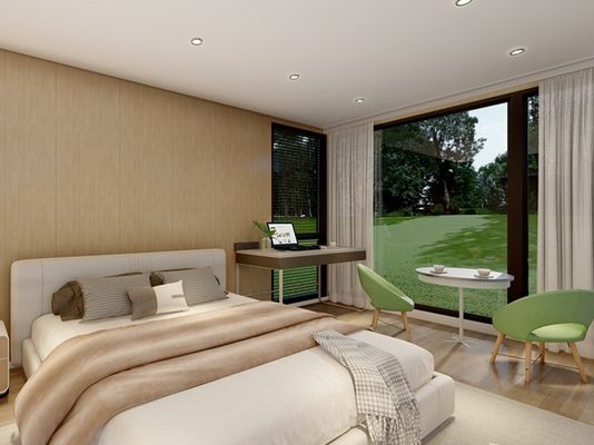 Cabina prefabbricata solare mobile in stile design postmoderno per un'esperienza di campeggio di lusso