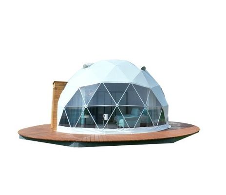 Casa di campagna all'aperto tenda rotonda Glamping Dome con colore personalizzato casa di lusso bagno