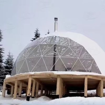 Casa di campagna all'aperto tenda rotonda Glamping Dome con colore personalizzato casa di lusso bagno