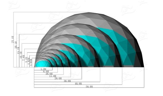 Casa di campagna all'aperto tenda rotonda Glamping Dome con colore personalizzato casa di lusso bagno