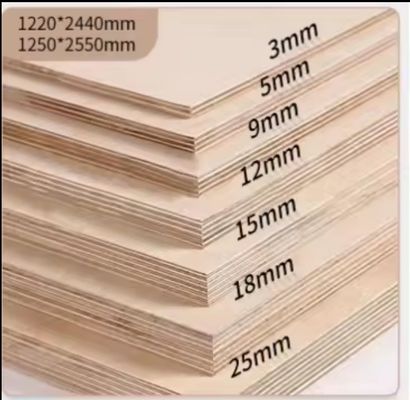 Legno compensato impermeabile marino 3mm-21mm laminato a melamina per decorazioni alberghiere